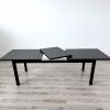 Rozkladací hliníkový záhradný stôl VIVERE | antracit 90 x 200-260 cm