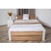 drevena postel lea biela dub sonoma s roštom 120x200cm