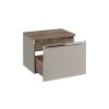kupelnova skrinka s doskou santa fe taupe d60 1 otvorena zasuvka