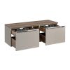 kupelnova skrinka s doskou santa fe taupe d140 1 otvorene zasuvky
