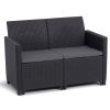 Záhradná pohovka CLARA 2 seater | grafit