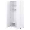 Dvojdverová skriňa biely lesk Lenart BED COCNCEPT BC-20