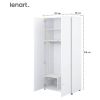 Biela lesklá šatníková skriňa Lenart BED CONCEPT BC-20 rozmery