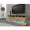 stylovy a moderny tv stolik duo dub artisan s policou v obyvacke