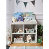 jedinečný regál BOOK NOOK, v mimoriadnom zelenom prevedení