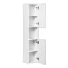 vysoka skrinka do kupelne Nova White 80 03 2D bocny pohlad