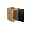 zavesna skrinka do kupelne LUXOR Black 81 30 1D otvorene dvierka