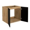 Skrinka pod umývadlo LUXOR Black 82-60-2D | 60 cm s dvierkami