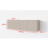 dizajnovy tv stolik bianco 140cm rozmery