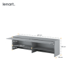 Rozmery nadstavca Lenart BED CONCEPT BC-09  pre sklápaciu posteľ BC-04 sivá