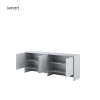 Sivý nadstavec Lenart BED CONCEPT BC-10 pre sklápaciu posteľ BC-05