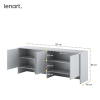 Rozmery sivého nadstavca Lenart BED CONCEPT BC-10 pre sklápaciu posteľ BC-05