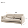 Béžová pohovka Lenart BED CONCEPT BC-19 rozmery