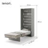 sklapacia postel bed concept bc 03 sivá rozmery