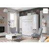 Pevná sklápacia posteľ BED CONCEPT BC-06 | 90 x 200 cm biely lesk