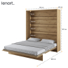 Dub artisan sklápacia posteľ Lenart BED CONCEPT BC-12 | 160 x 200 cm rozmery