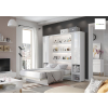 Moderná sklápacia posteľ BED CONCEPT BC-14 | 160 x 200 cm biely lesk