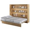 Posteľ dub artisan s policami BED CONCEPT BC-14 | 160 x 200 cm sklopená s led osvetlením