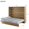 Dub artisan sklápacia posteľ Lenart BED CONCEPT BC-14 | 180 x 200 cm rozmery