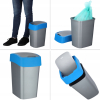 odpadkovy kos flip bin 9l strieborna modra1