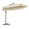 Záhradný slnečník BANANA s LED béžová 300 cm