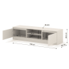 prakticky tv stolik maja 150 cashmere rozmery