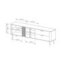 HOPE rtv stolik 195 2d2s rozmery