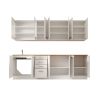 BUBBLE kuchynska zostava 260 biela otvorena