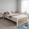 drevena postel lea biela dub sonoma 80x200cm s roštom v detskej izbe