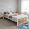 drevena postel lea biela dub sonoma 80x200cm s roštom v detskej izbe