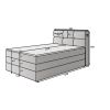 boxspring postel kasped 120x200cm rozmery