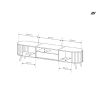 LOVLI tv stolik 196cm rozmery