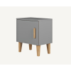 nocny stolik kubi siva s dvierkami
