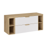 kupelnovy komplet aster white dub cremona 120cm s doskou a regalmi 120cm lr