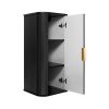 zavesna skrinka do kupelne elegance black 79 otvorena