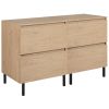 kupelnova skrinka simplet svetly dub 120cm s doskou na nohach