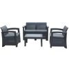LORES zahradny set antracit moderny