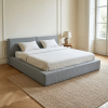Manželská posteľ MAXON s výklopným roštom, sivá 160 x 200 cm – interiér