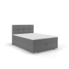 jednolozkova postel alpina boxspring tmava siva s matracom