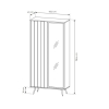 MAARO vitrina 2d s led rozmery