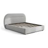 Manželská čalúnená posteľ NOREA s roštom, sivá 160 x 200 cm