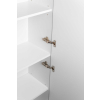 Vysoká skrinka do kúpeľne FLOW WHITE a detail vnutorneho prevedenia