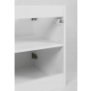 Skrinka pod umývadlo FLOW White 60 2D | 60 cm a detail zadnej strany skrinky