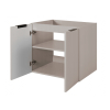 Skrinka pod umývadlo FLOW Cashmere 60 2D | 60 cm a otvorene dvierka