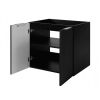 Skrinka pod umývadlo FLOW Black 60 2D | 60 cm s otvorenymi dvierkami