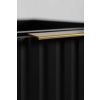 Skrinka pod umývadlo FLOW Black 40 1D | 40 cm zlata uchytka