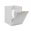 Skrinka do kúpeľne FLOW White 40 1D s košom | 40 cm otvorene dvierka