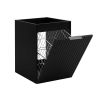 Skrinka do kúpeľne FLOW Black 40 1D s košom | 40 cm s otvorenym kosom