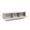 ARTZEN tv stolik 220 cashmere otvoreny rozmery