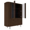 OVALIA dub dunin vitrina 2F2S otvorena
